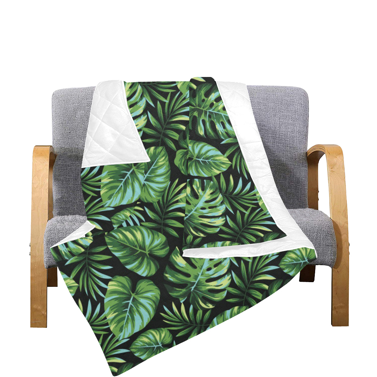 Palm Leaves Pattern Print Design PL013 Premium Quilt