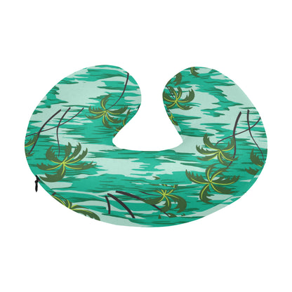 Palm Tree Pattern Print Design A01 U-Shaped Travel Neck Pillow