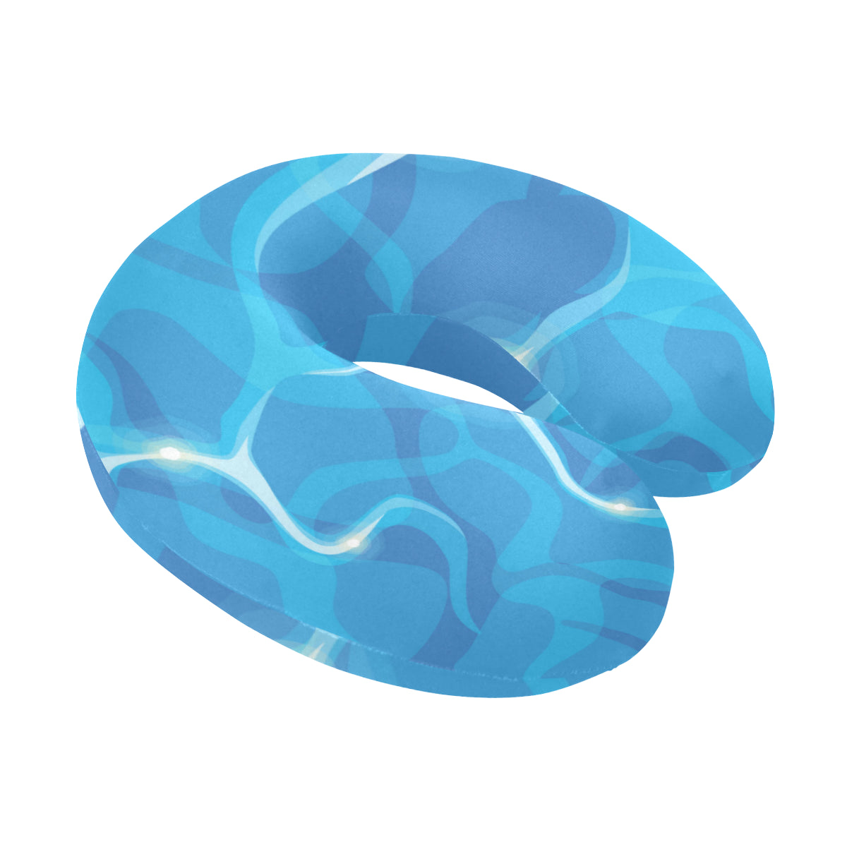 Ocean Reflex Pattern Print Design A02 U-Shaped Travel Neck Pillow