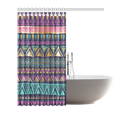 Multicolor Tribal aztec Shower Curtain