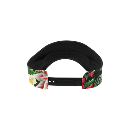 Poinsettia Pattern Print Design POT05 Unisex Sun Visor