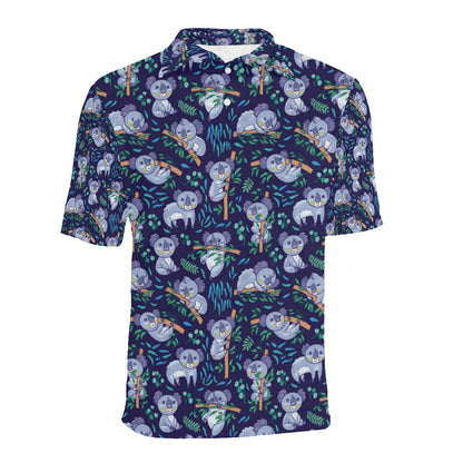 Koala Themed Design Print Men Polo Shirt