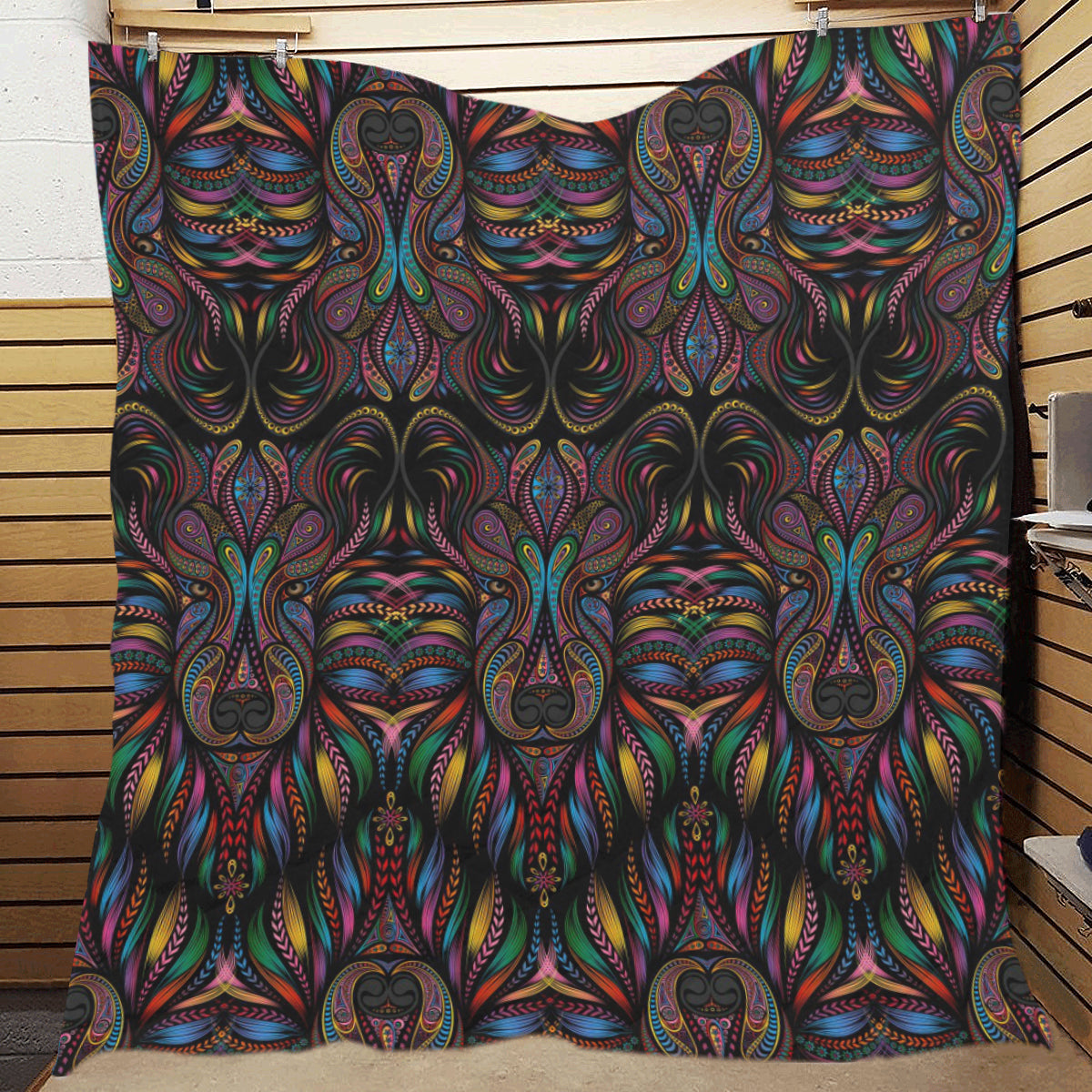 Colorful Art Wolf Premium Quilt