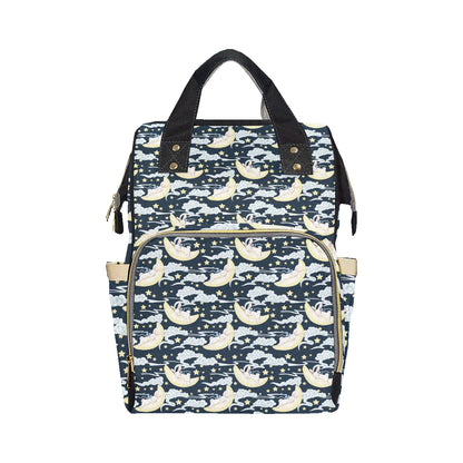 Rabbit Sleeping Pattern Print Design RB08 Diaper Bag Backpack