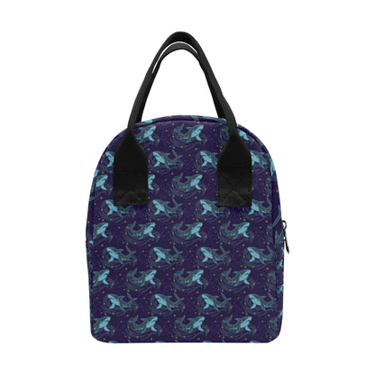 Shark Themed Print Insulated Lunch Bag