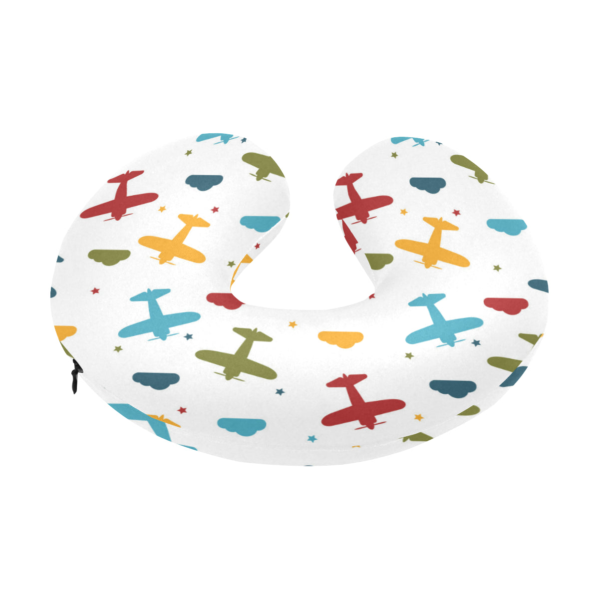 Airplane Pattern Print Design 06 U-Shaped Travel Neck Pillow