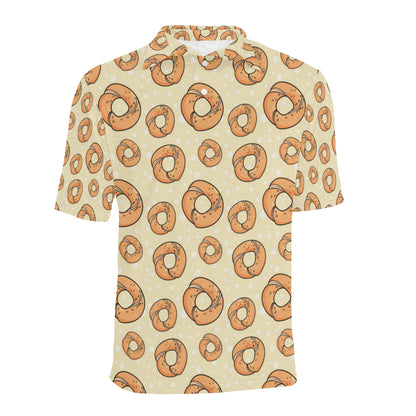 Bagel Pattern Print Design 03 Men Polo Shirt