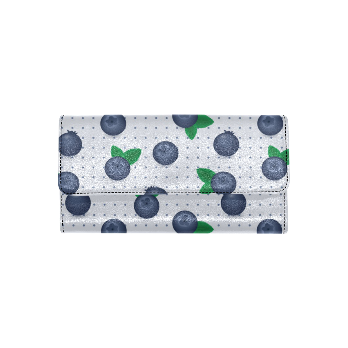 Blueberry Pattern Print Design BB02 Women's Trifold Wallet