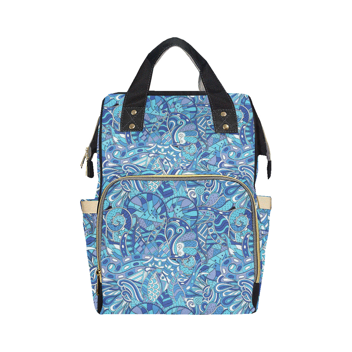 Funky Retro Pattern Print Design A02 Diaper Bag Backpack