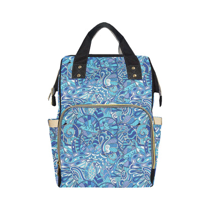 Funky Retro Pattern Print Design A02 Diaper Bag Backpack