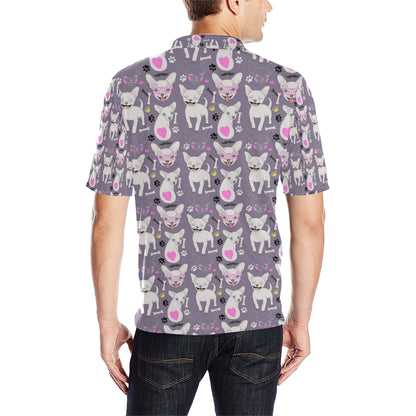 Chihuahua Happy Pattern Men Polo Shirt