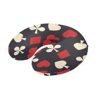 Poker Cards Pattern Print Design A02 U-Shaped Travel Neck Pillow