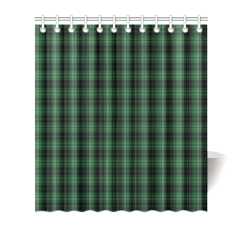 Green Tartan Plaid Pattern Shower Curtain