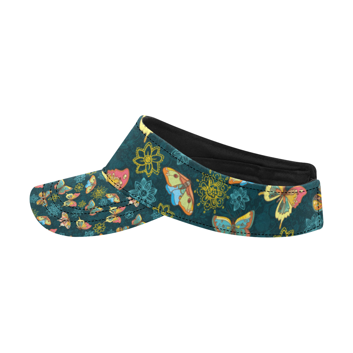 Butterfly Hand Draw Print Pattern Unisex Sun Visor