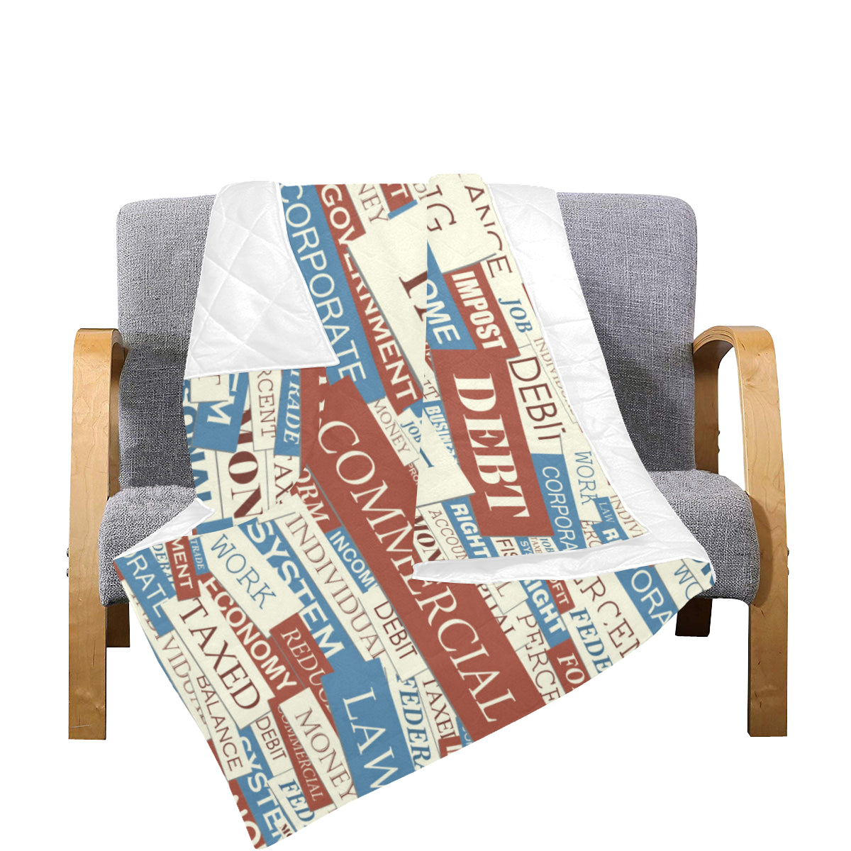 Accounting Financial Pattern Print Design 01 Premium Quilt