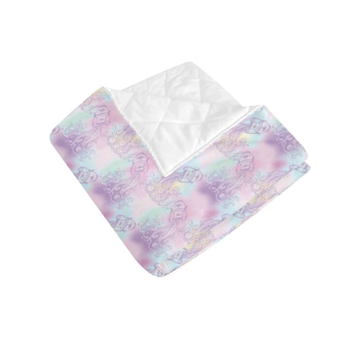 Aquarius Zodiac Pattern Print Design 01 Premium Quilt