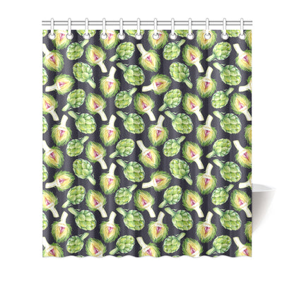 Artichoke Pattern Print Design 01 Shower Curtain