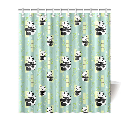 Panda Pattern Print Design A03 Shower Curtain