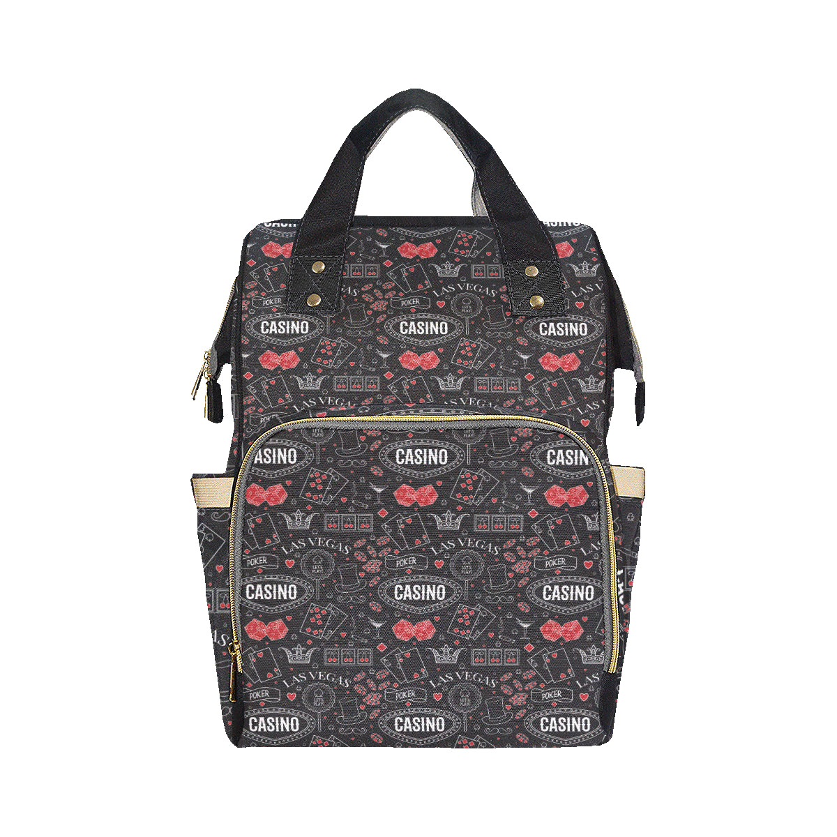 Casino Pattern Print Design 04 Diaper Bag Backpack