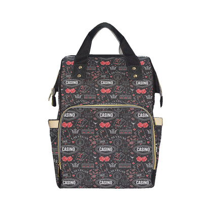Casino Pattern Print Design 04 Diaper Bag Backpack