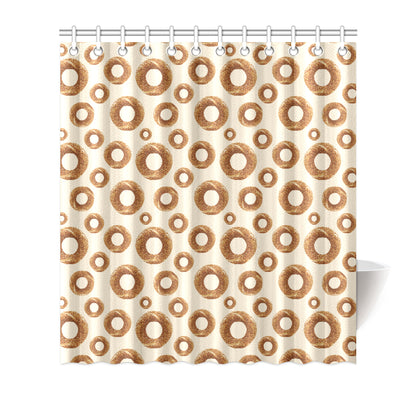 Bagel Pattern Print Design 01 Shower Curtain