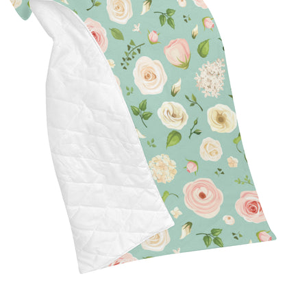 Lisianthus Pattern Print Design 01 Premium Quilt