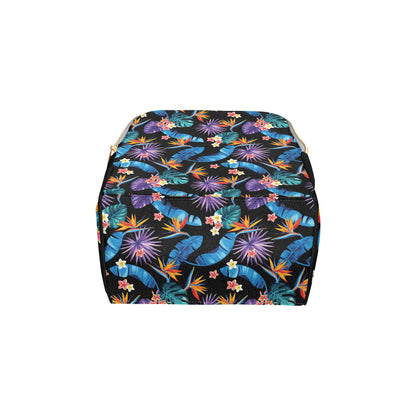Tropical Flower Pattern Print Design TF018 Diaper Bag Backpack