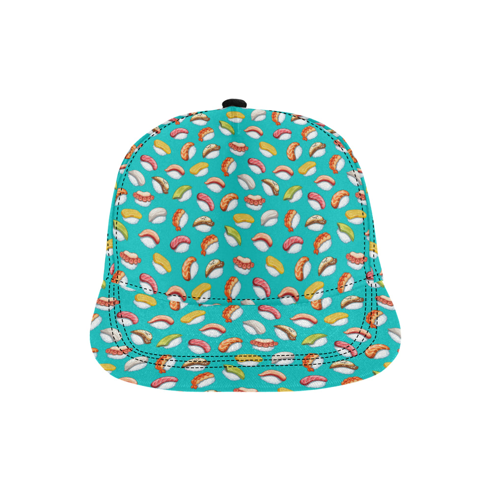 Sushi Themed Print Snapback Cap