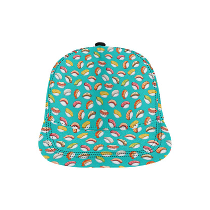 Sushi Themed Print Snapback Cap