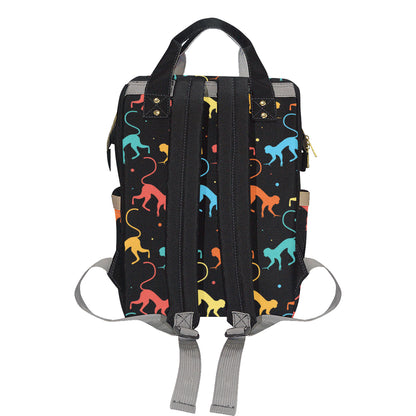 Monkey Pattern Print Design 01 Diaper Bag Backpack