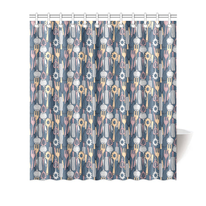 Cooking Kitchen Tools Pattern Print Design 05 Shower Curtain