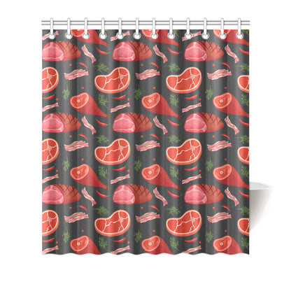 Meat Pattern Print Design 03 Shower Curtain