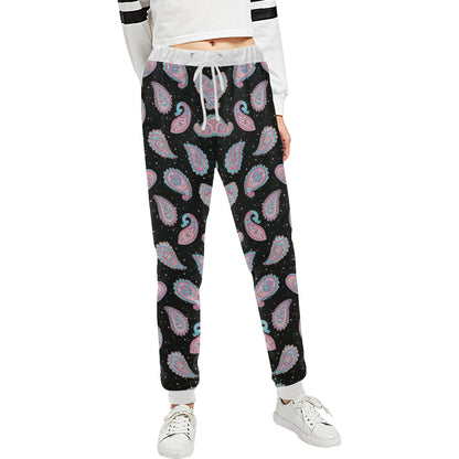 Paisley Pink Design Mandala Print Unisex Sweatpants