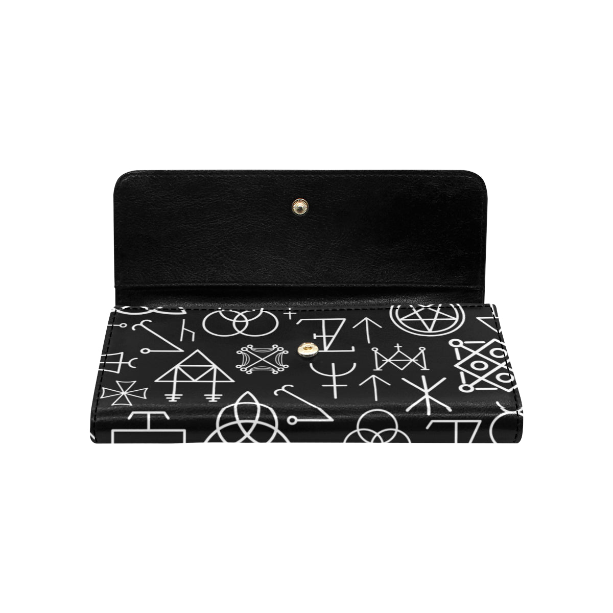 Pentagram Pattern Print Design A02 Women's Trifold Wallet