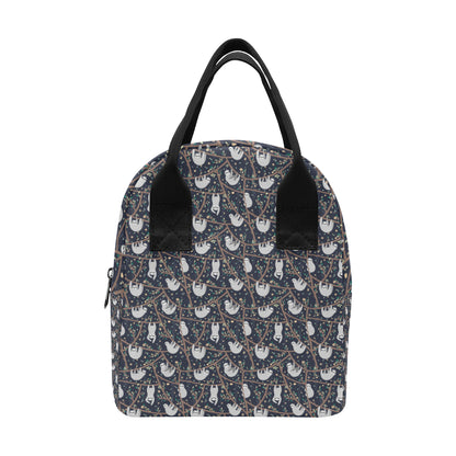 Sloth Happy Design Themed Print Insulated Lunch Bag