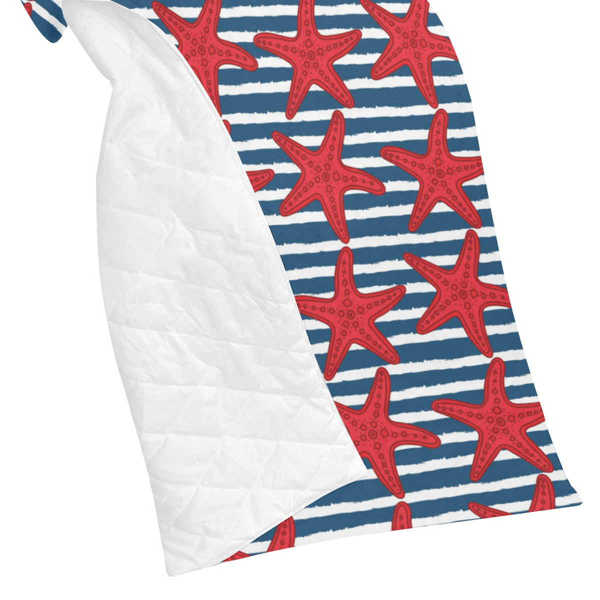 Starfish Red Pattern Print Design 02 Premium Quilt