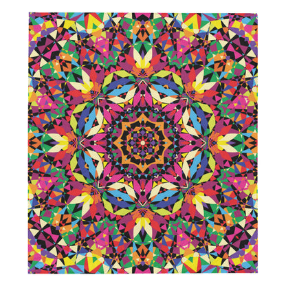 Kaleidoscope Pattern Print Design 02 Premium Quilt
