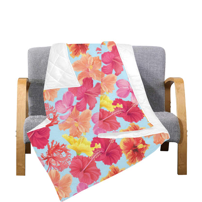 Hibiscus Pattern Print Design HB020 Premium Quilt