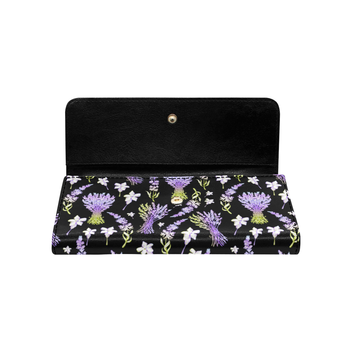 Lavender Pattern Print Design LV04 Women's Trifold Wallet