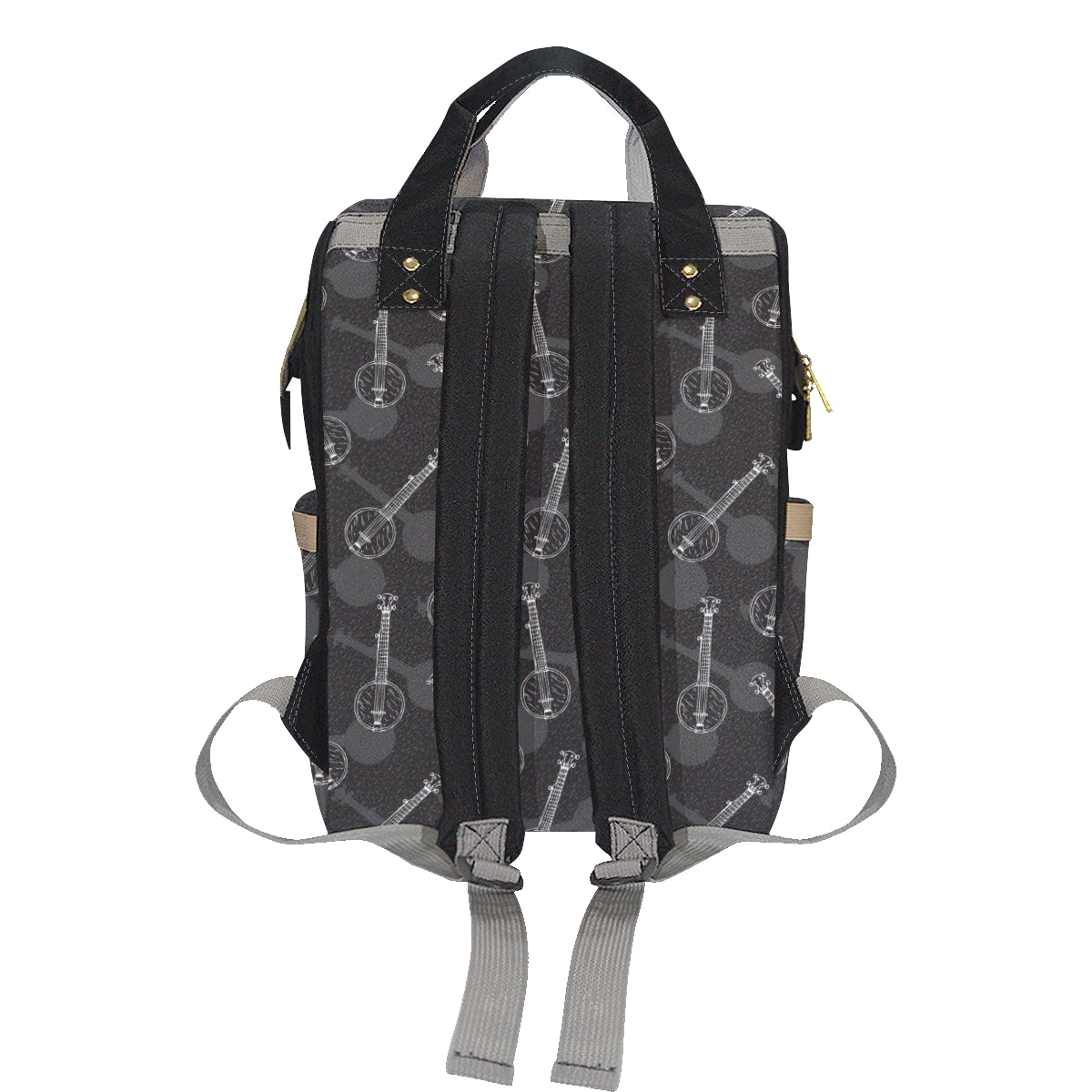 Banjo Pattern Print Design 03 Diaper Bag Backpack