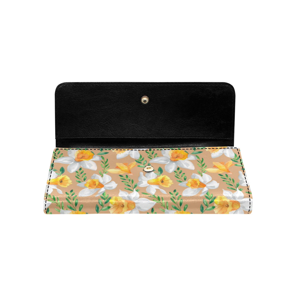 Daffodils Pattern Print Design DF04 Women's Trifold Wallet