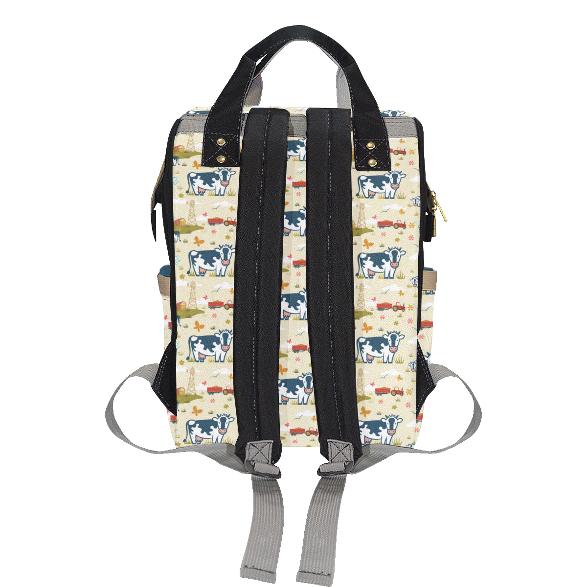 Cow Farm Design Print Diaper Bag Backpack