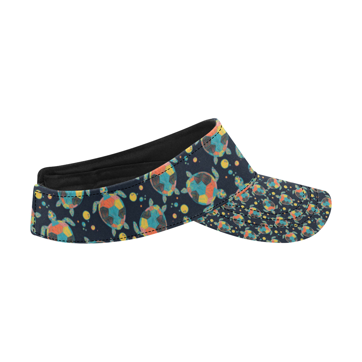 Sea Turtle Colorful with bubble Print Unisex Sun Visor