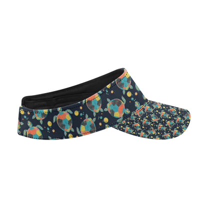 Sea Turtle Colorful with bubble Print Unisex Sun Visor