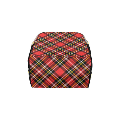 Plaid Red Pattern Print Design A03 Diaper Bag Backpack