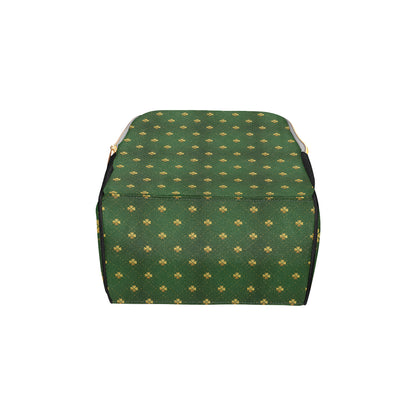 Clover  Pattern Print Design 01 Diaper Bag Backpack