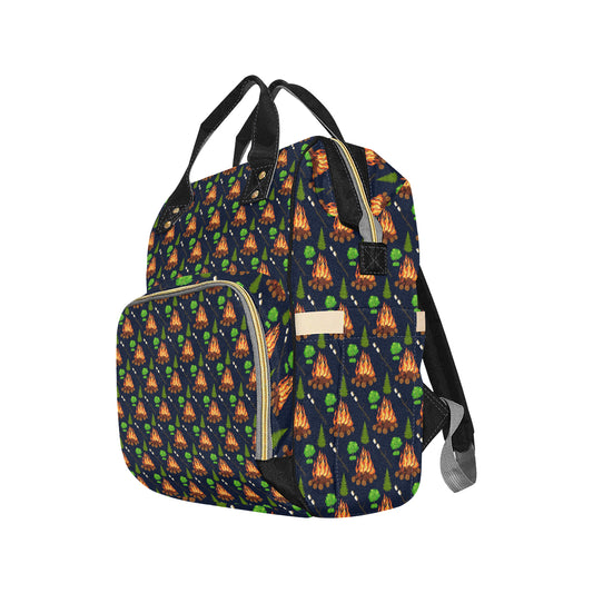 Camfire marshmallow Camping Design Print Diaper Bag Backpack
