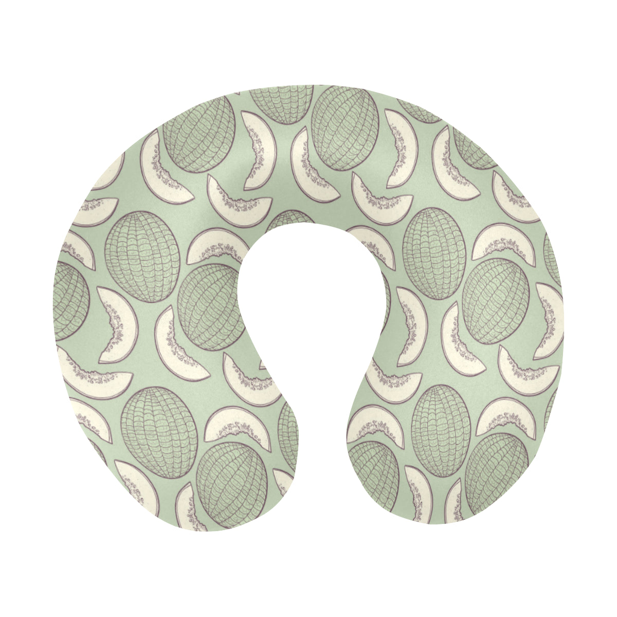 Cantaloupe Pattern Print Design 01 U-Shaped Travel Neck Pillow