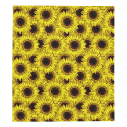 Sunflower Pattern Print Design SF011 Premium Quilt