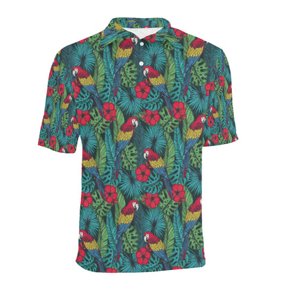 Parrot Pattern Print Design A05 Men Polo Shirt